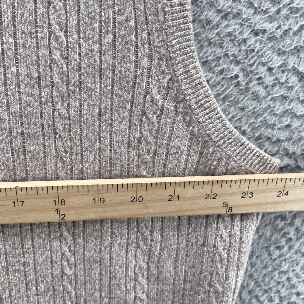 Vintage Dockers Sweater Vest Men XXL Beige Knit Preppy Academia Corp Golf Office